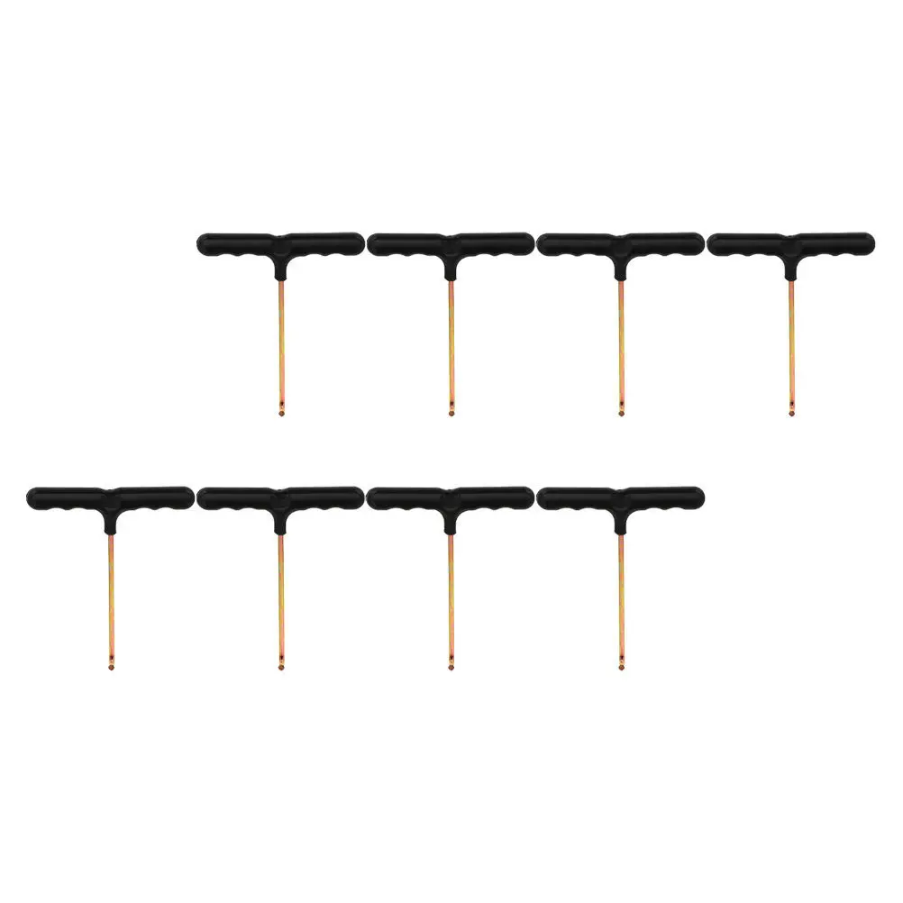 

8Pcs Trampoline Spring Hook Pull Tool Plastic Handle 5mm Metal Bar Durable T-Hook for Trampoline Spring Installation Repair