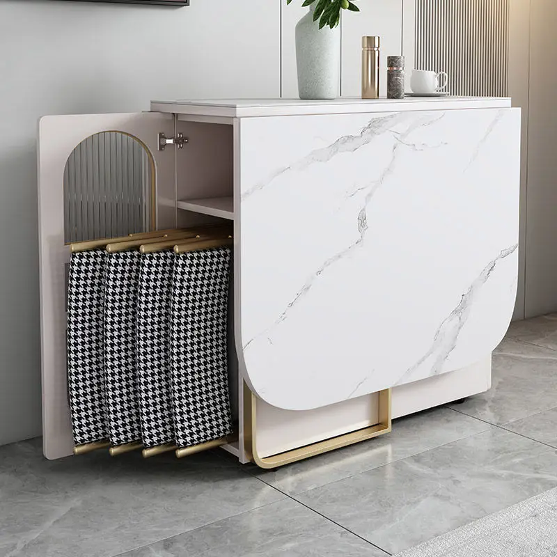 طاولة طعام وكراسي قابلة للطي، شقة صغيرة، حديثة وبسيطة، متعددة الوظائف، موفرة للمساحة، طعام منزلي تلسكوبي