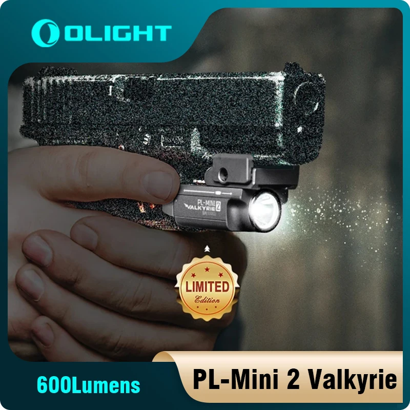 Olight PL-MINI 2 Valkyrie flashlight 600 lumens ,waterproof, Magnetic USB Charging Cable, adjustable sliding rail