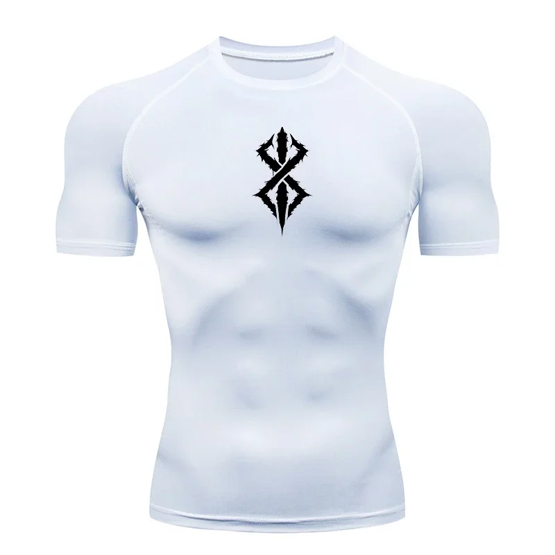 Graphic Compression Shirts for Men Gym Workout Running Rash Guard Undershirts Baselayers Athletic Quick Dry Tshirts Tees Tops