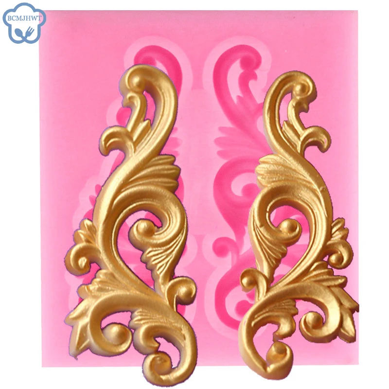 Fondant Molds Relief Silicone Mold European Retro Relief Lace Sugarcraft Gumpaste Chocolate Candy Clay Molds Baking Accessories