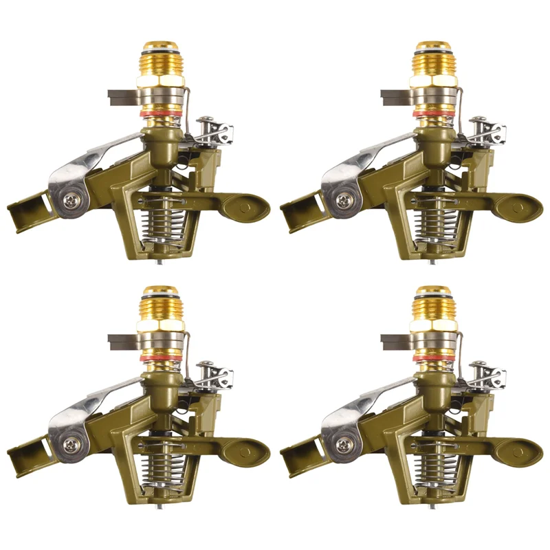 

RR-4Pcs 1/2 Inch Heavy Duty Impact Sprinkler Head Perfect For Watering Large Gardens Hose End Sprinklers Watering Tools