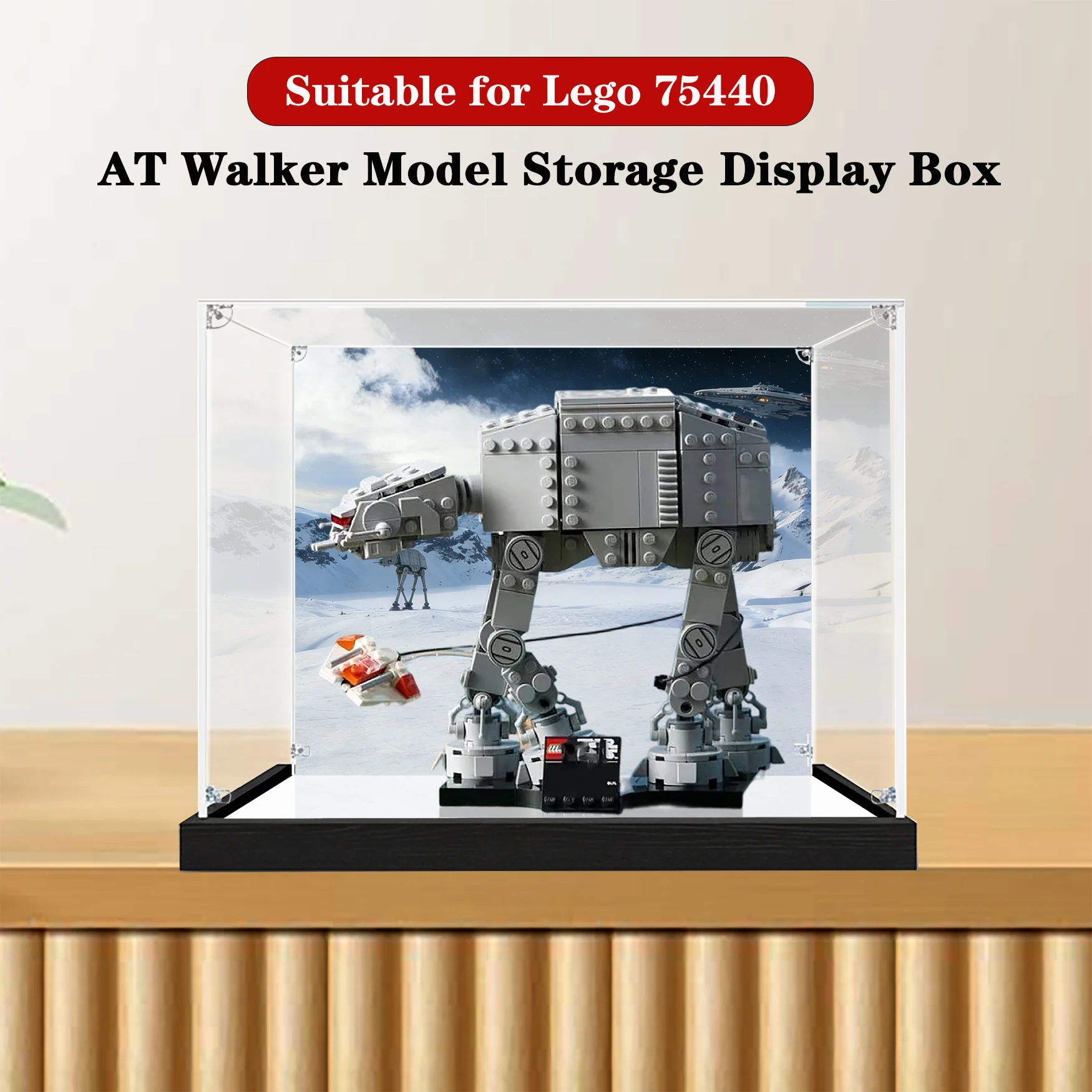 

Акриловый демонстрационный бокс для модели Lego 75440 AT-AT Walker, прозрачный пылезащитный футляр-витрина для 75440 (модель в комплект не входит)