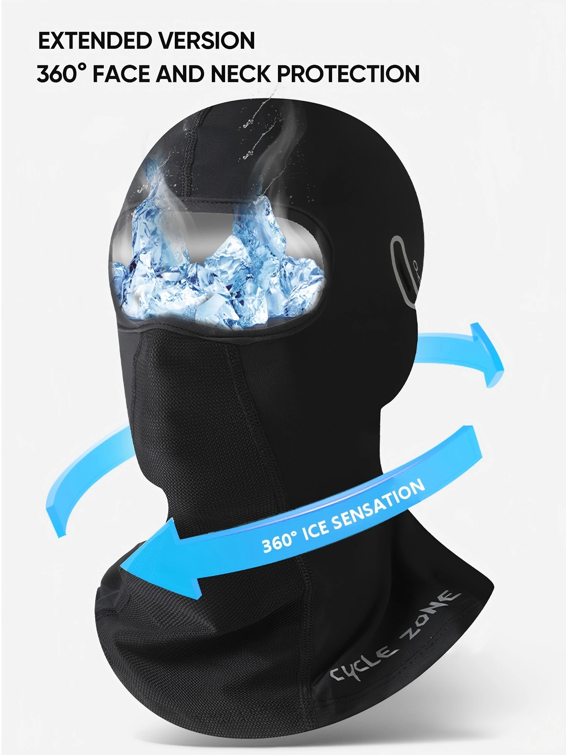 AliExpress cycle zone Motorcycle Full Face Mask Men's Balaclava with Glasses Hole Cycling Masks UV Protection Breathable Cool Summer Sport Face Mask