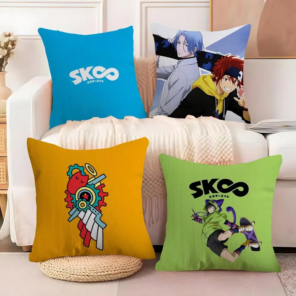 Anime S-SK8 the Infinity Cushion Cover Soft Plush Fabric Double-Sided Printed Sofa Cushion Cover for All Seasons Home Decor Gift