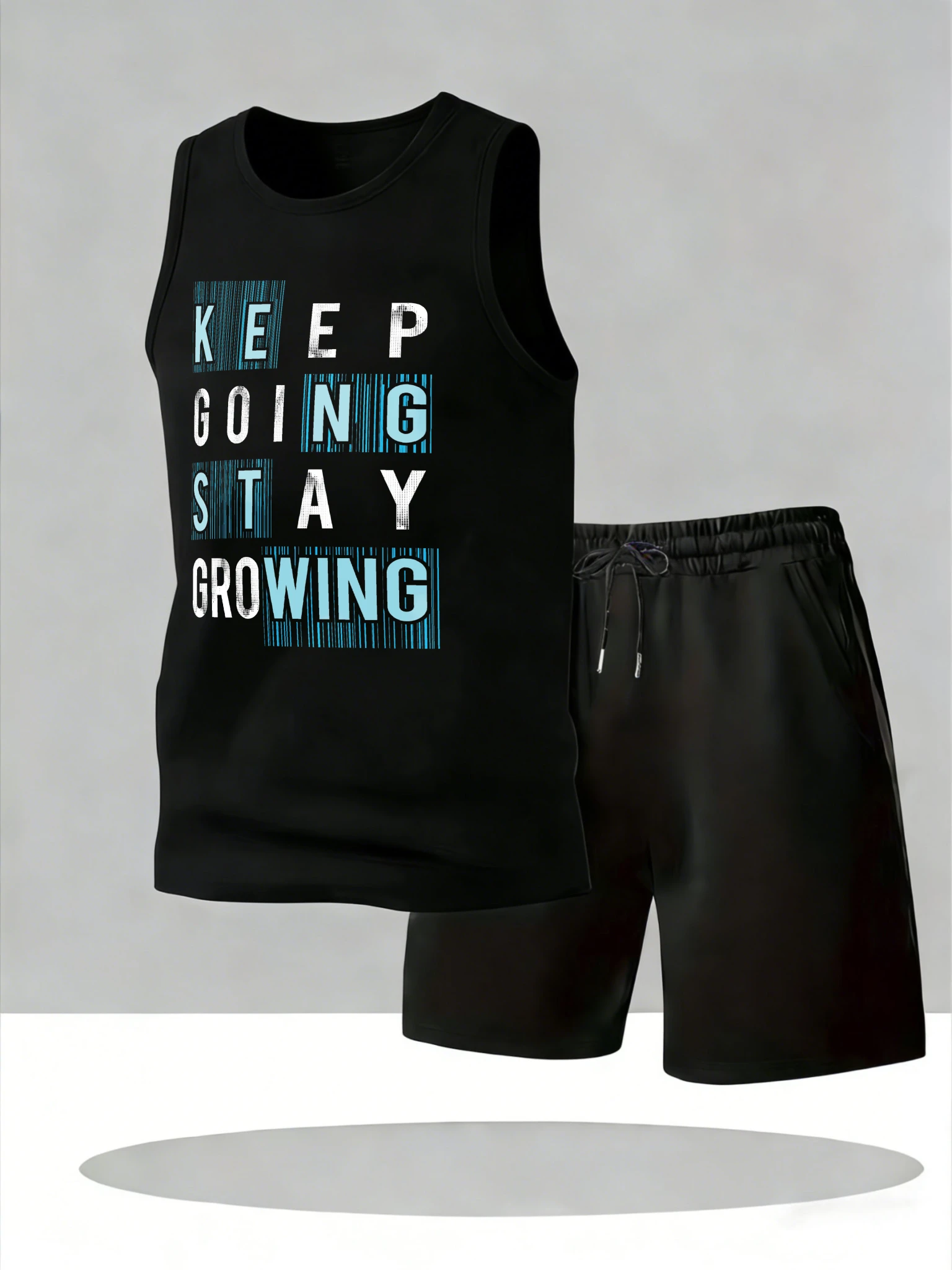 

Men's Tank Top Sets 2026 Summer Quick drying drip clothing Breathable sports seaside beach oversize crewneck men's chandals