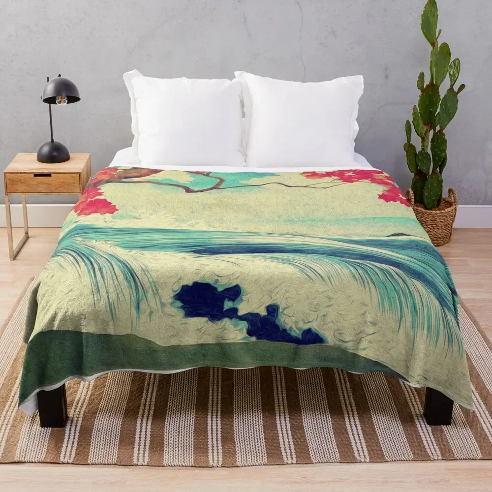 

Waking to the Wild and Beautiful Ocean of Dhin - Nature Landscape Throw Blanket heavy to sleep Weighted Blankets