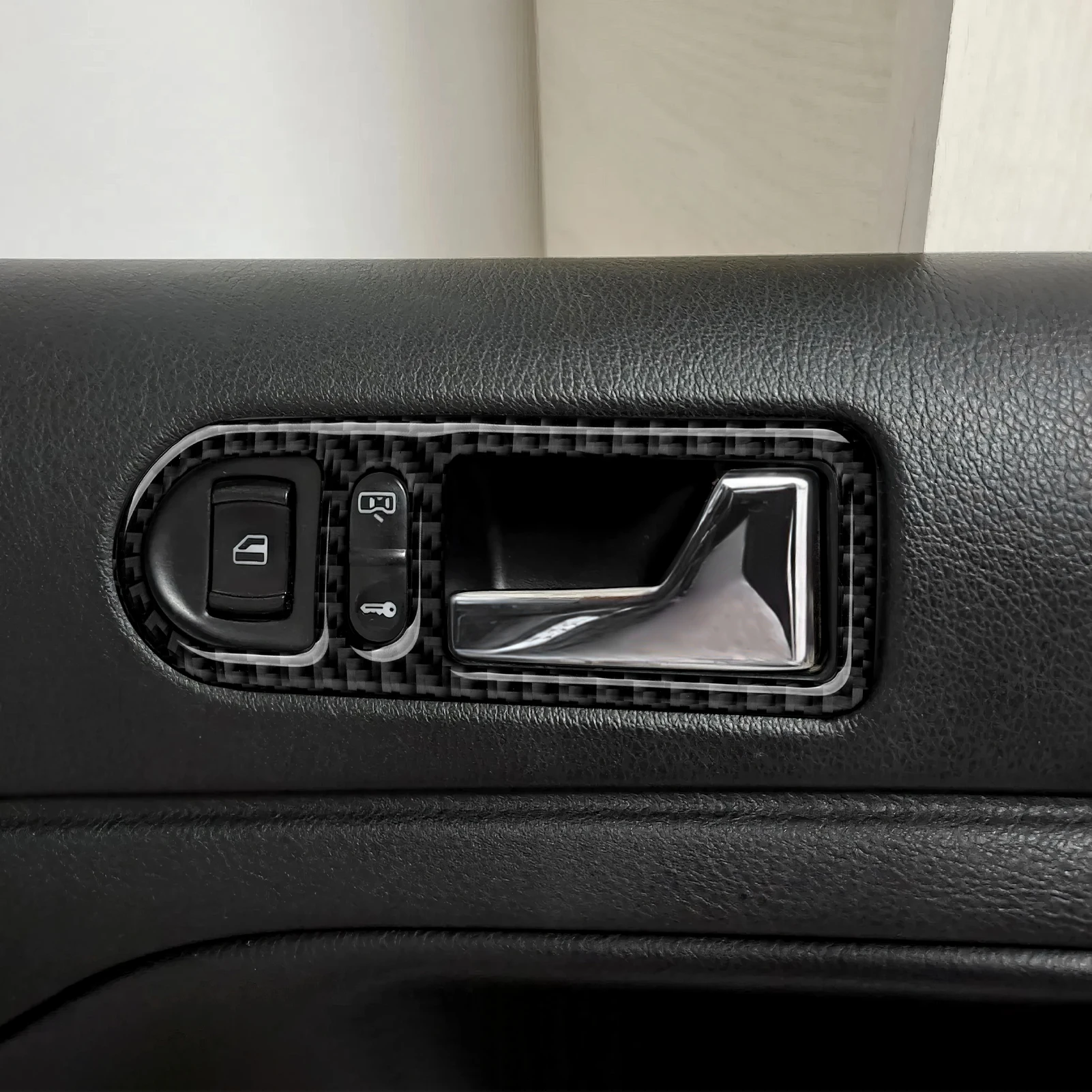 For VW Jetta A4 Bora Golf IV MK4 R32 GTI Variant (1997-2005) Trim, Car Inner Door Bowl Panel, Carbon Fiber Interior Sticker - view 6