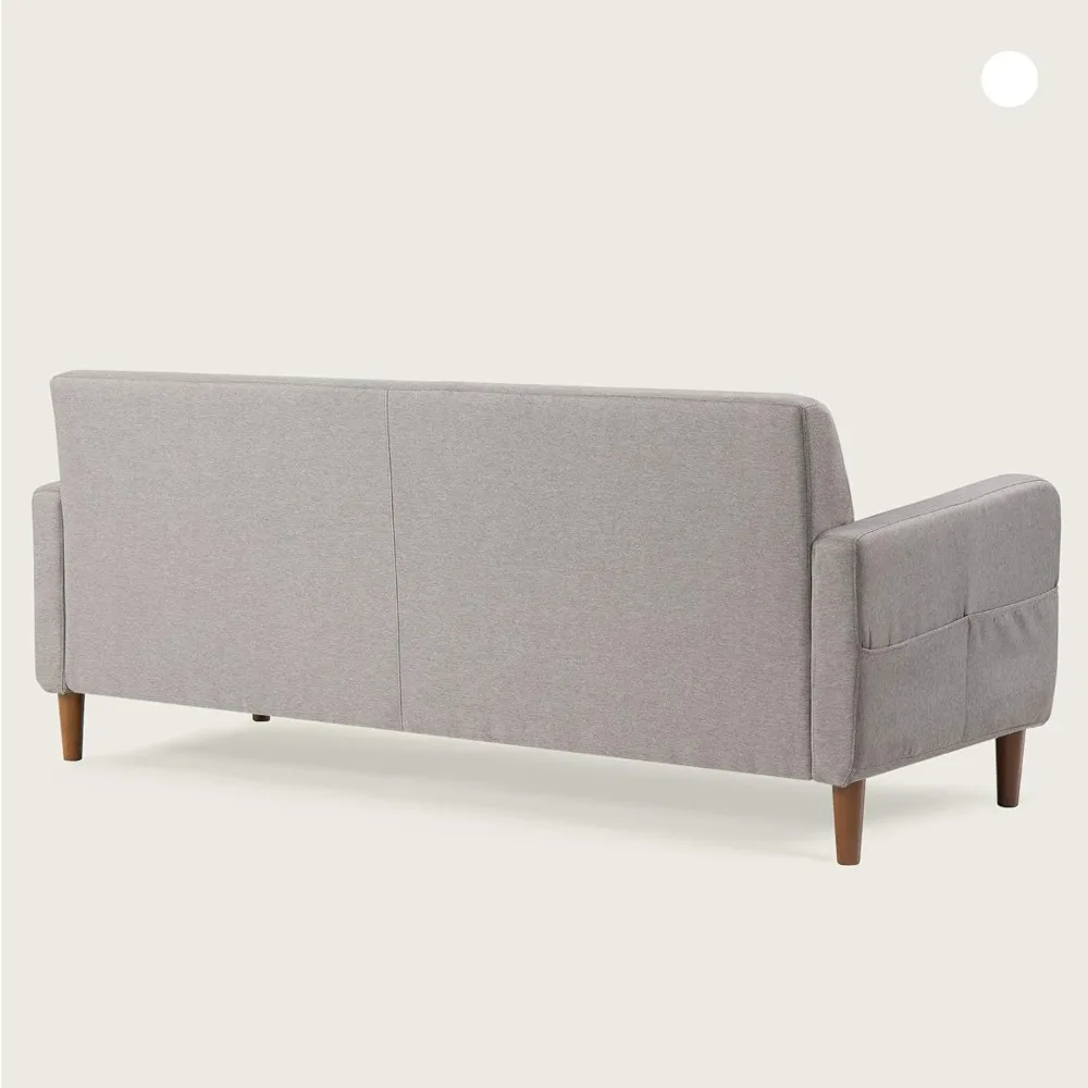 Adair Mid-Century Modern Loveseat/Sofa/Couch with Armrest Pockets