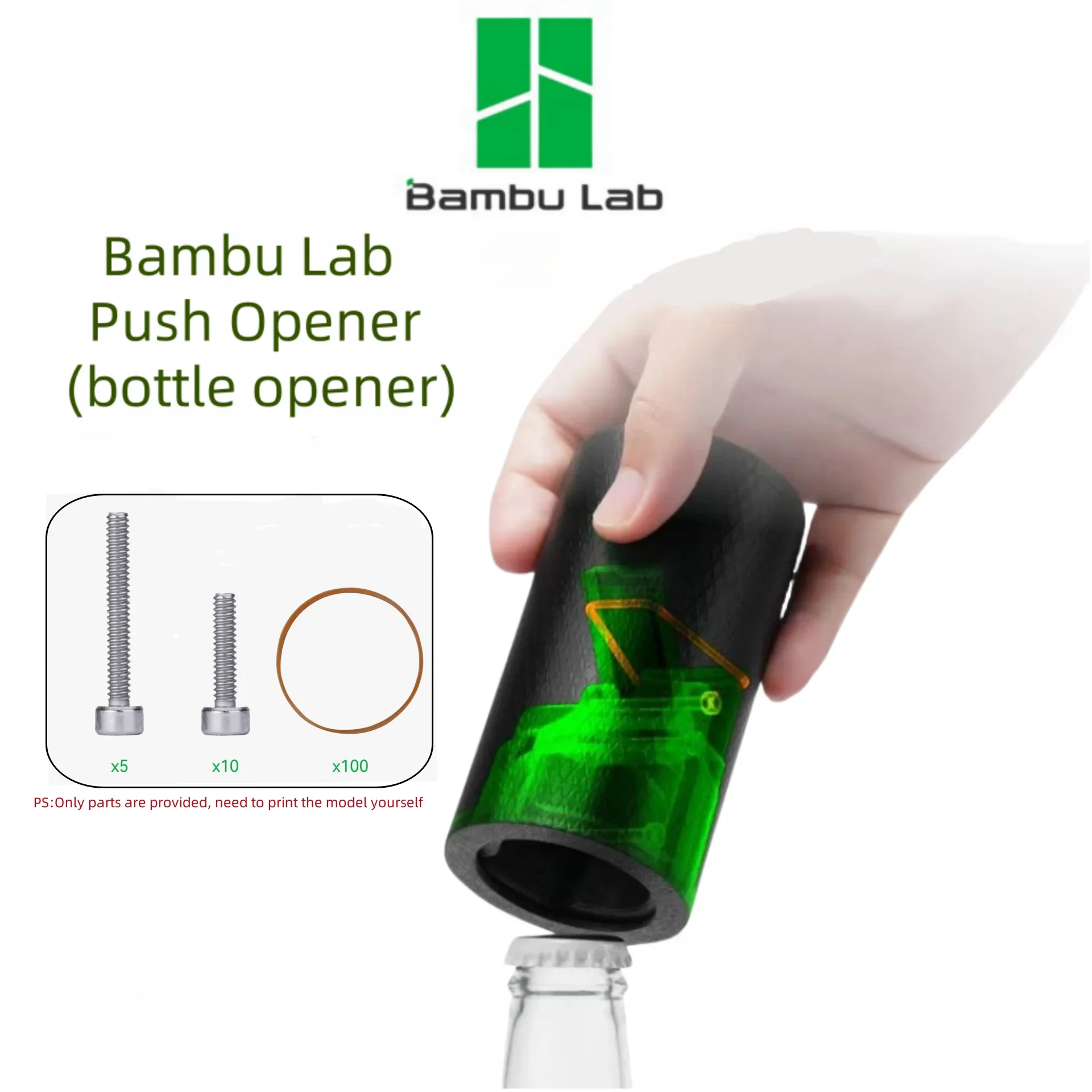 Bambu Lab 3D printing DIY Creative Model Wireless Mouse kit Push Opener (bottle opener) Gifts 3D Printer Parts