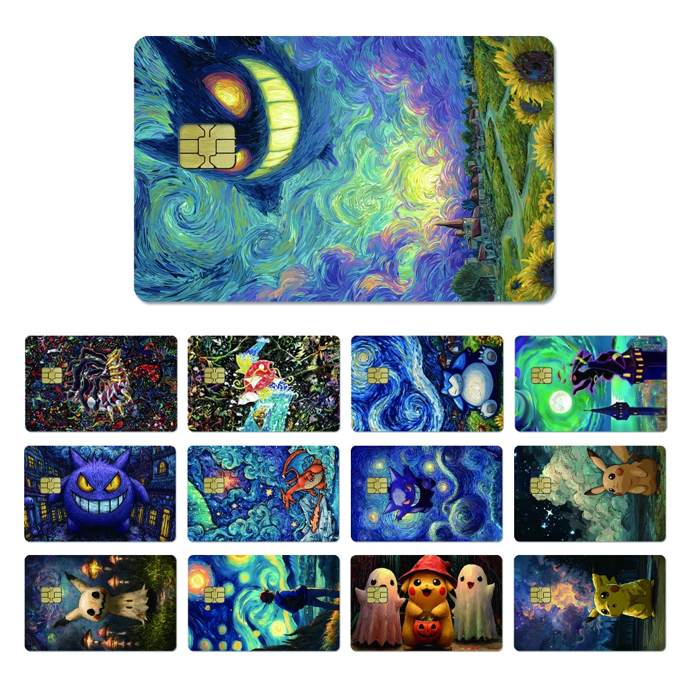 สติกเกอร์ฟิล์ม PVC แบบด้าน HD 2.5D ลายการ์ตูนน่ารัก DIY สำหรับตกแต่งบัตรเครดิต บัตรเดบิต กันน้ำ ของขวัญ