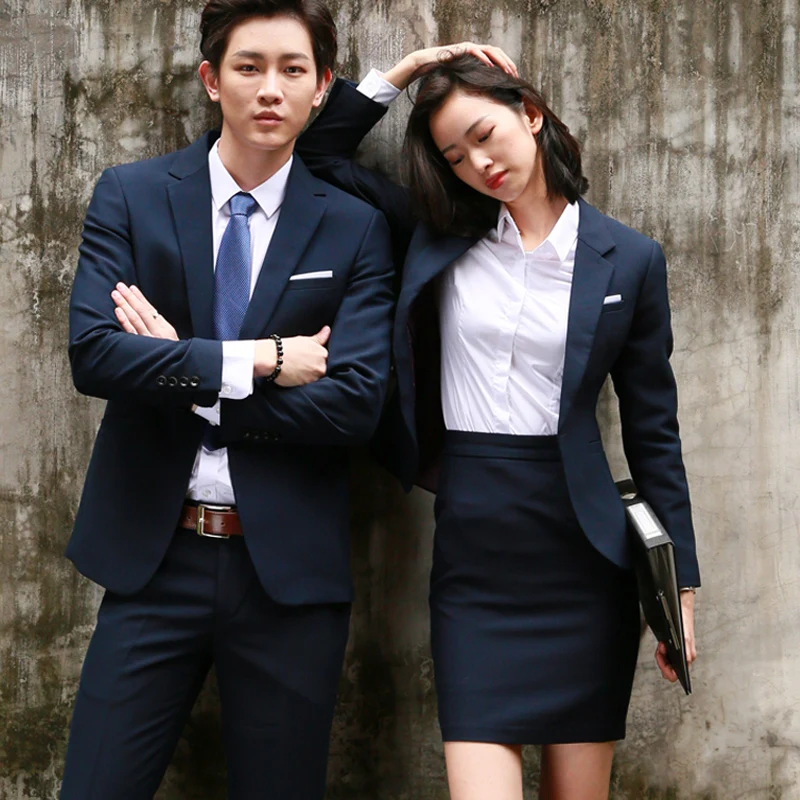 Busin Profional Suit Set for Men And Women Hotel Work orm Ss Stf Spring Autumn New Arrival Formal Wear