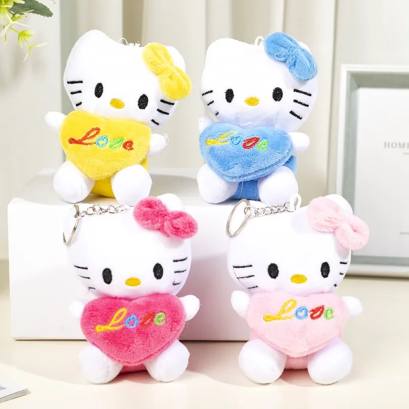 Miniso Sanrio Hello Kitty Doll Cute Stuffed Plush Toy Rag Doll Women's Bag Pendant Children's Birthday Gift Christmas Gift