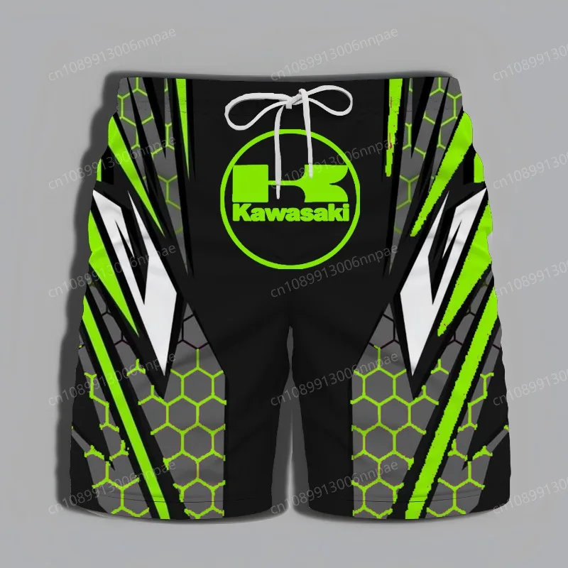 Summer Men's Clothing 2025 New Kawasaki Pattern Fashionable And Comfortable Sports Shorts, Men High-quality Beach Pants Suitable - Image 3