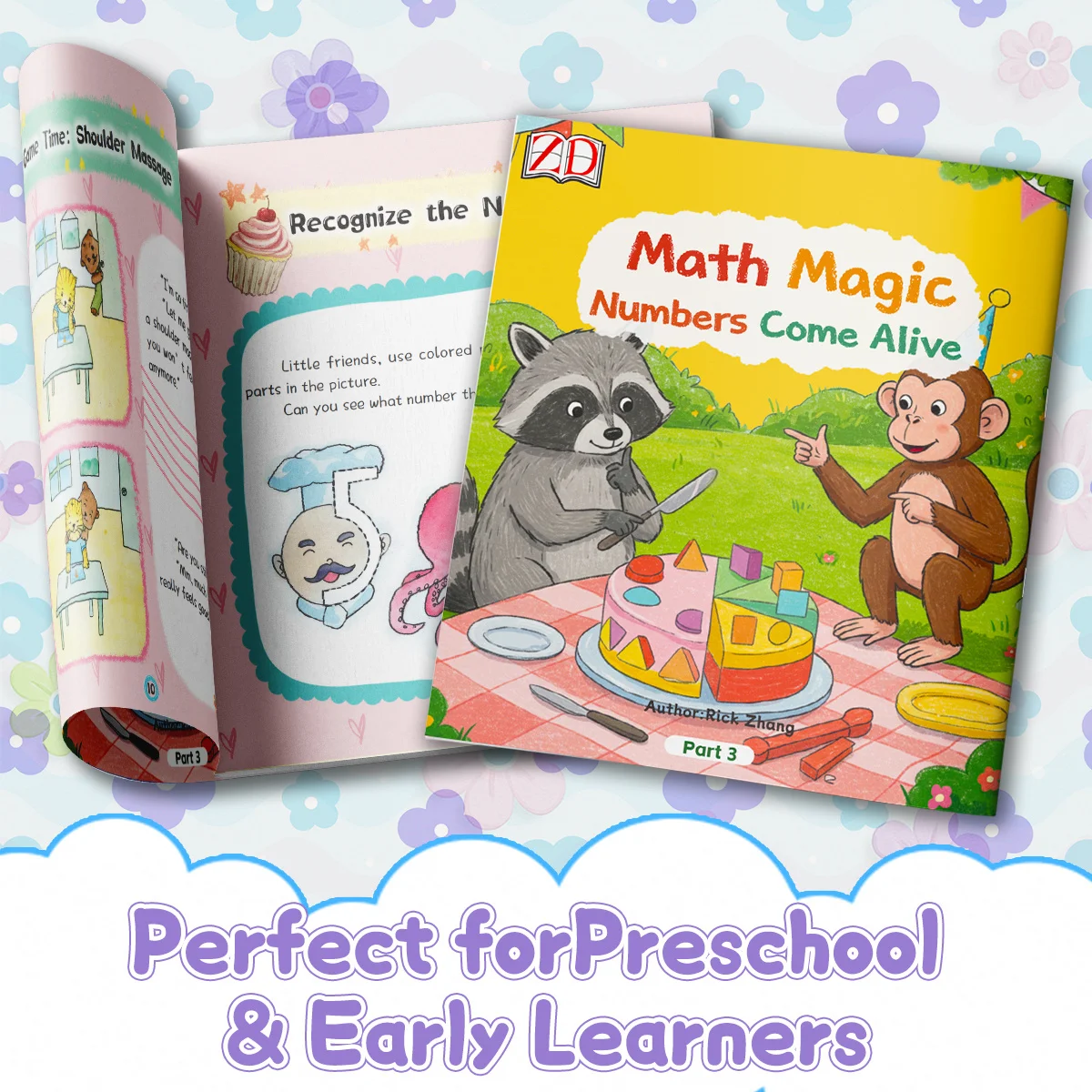 Math Magic Numbers Come Alive, English Edition, Number Recognition, Observation Skills, and Early Math Learning Book for Kids