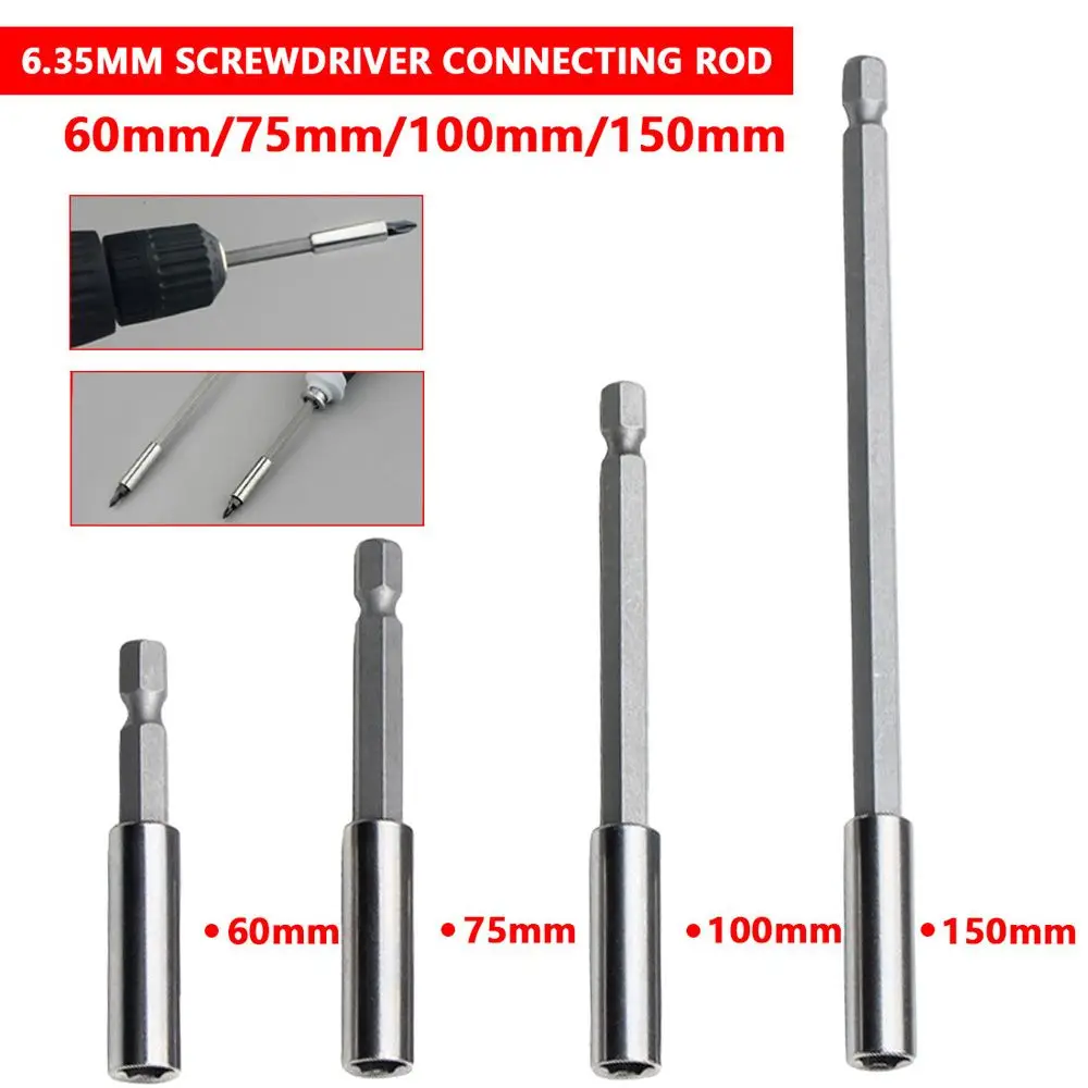 1/4 "Quick Release Extension ไขควง เครื่องมือ Hex Shank Rod Socket Extender เจาะ ผู้ถือ Bit