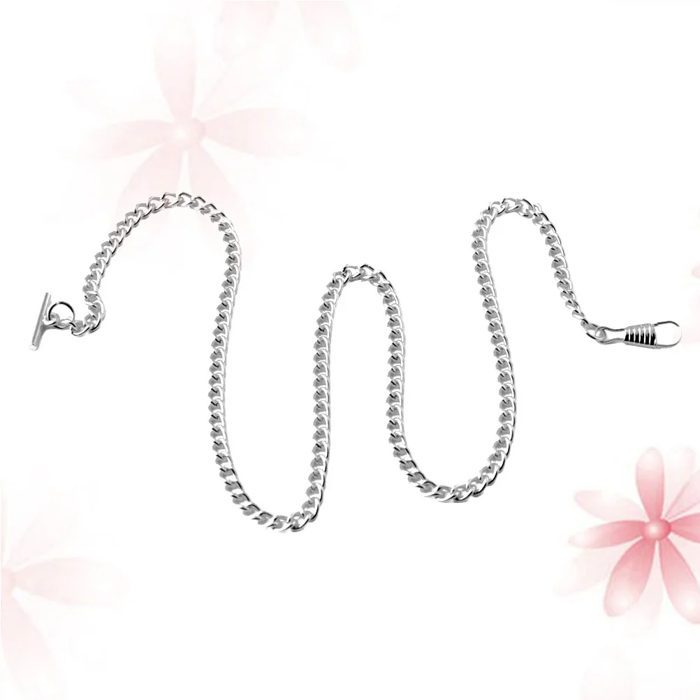 65 سنتيمتر الفضة معدن ساعة الجيب سلسلة جان حزام المفاتيح دائم العملي الثقيلة إغلاق سلسلة الساعات البرونزية #5