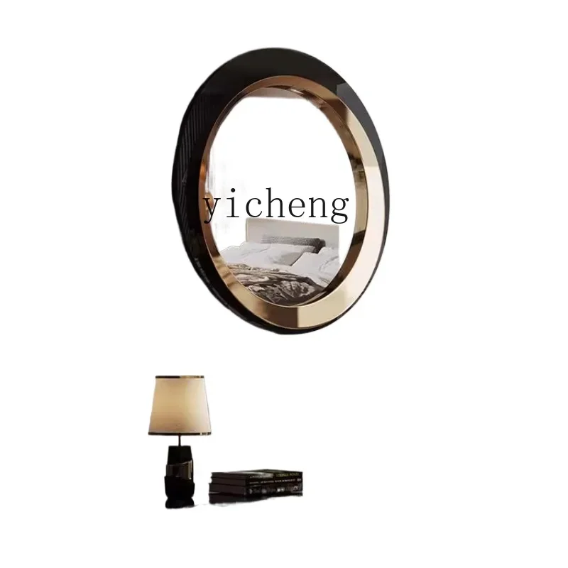 BJ  wall decoration mirror pendant restaurant metal wall decoration wrought iron wall decoration entrance pendant