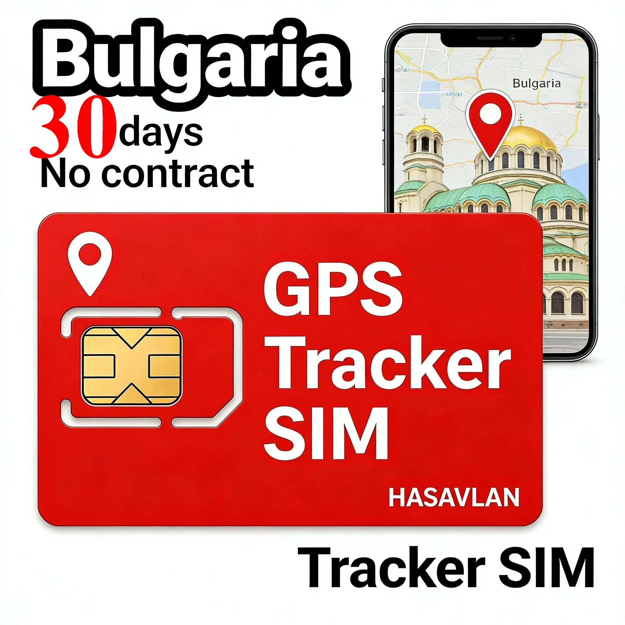 Vehicle Asset Tracking SIM Card Bulgaria 30MB Positioning Data Multi Carrier Stable Network   ZOVAGOLO