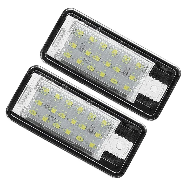 Lampu Sorot pelat nomor lisensi LED mobil putih untuk-Audi A3 S3 8P A4 B6 B7 A5 A6 4F Q7 A8 S8 C6