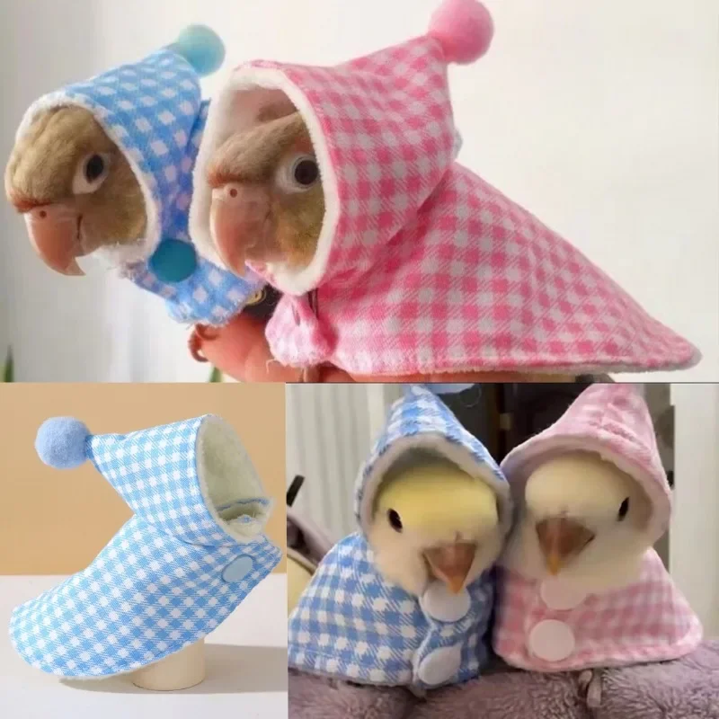 Pet Bird Clothes Comfortable Warm Parrot Cloak Thickened Colorful Bird Clothes Lovely Protect Bird Shawl Pigeon Colorful Clothes