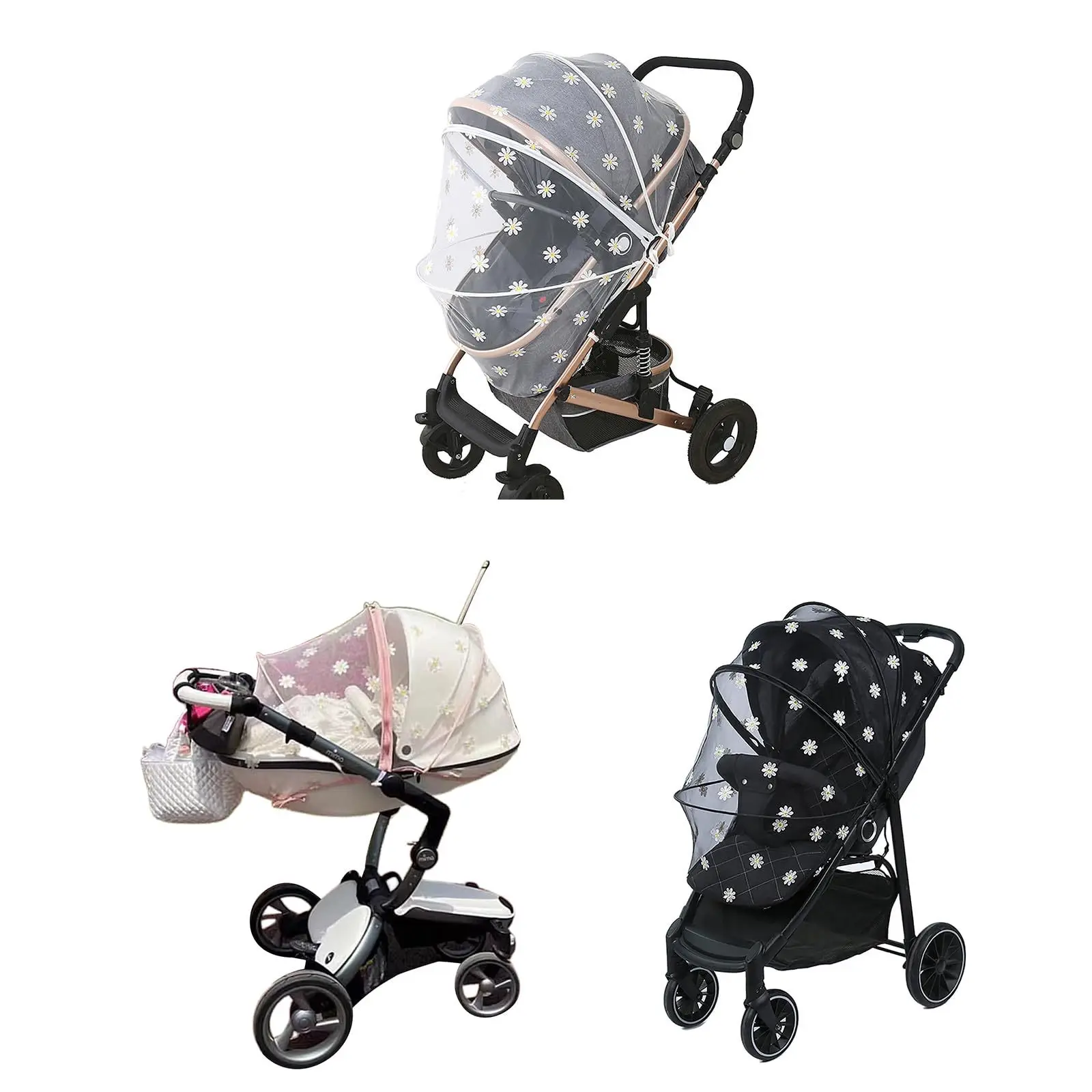 Korean Ins Baby Stroller Mosquito Net Pushchair Cart Insect Shield Net Pram Accessories Mesh Safe Infants Protection Mesh Cover