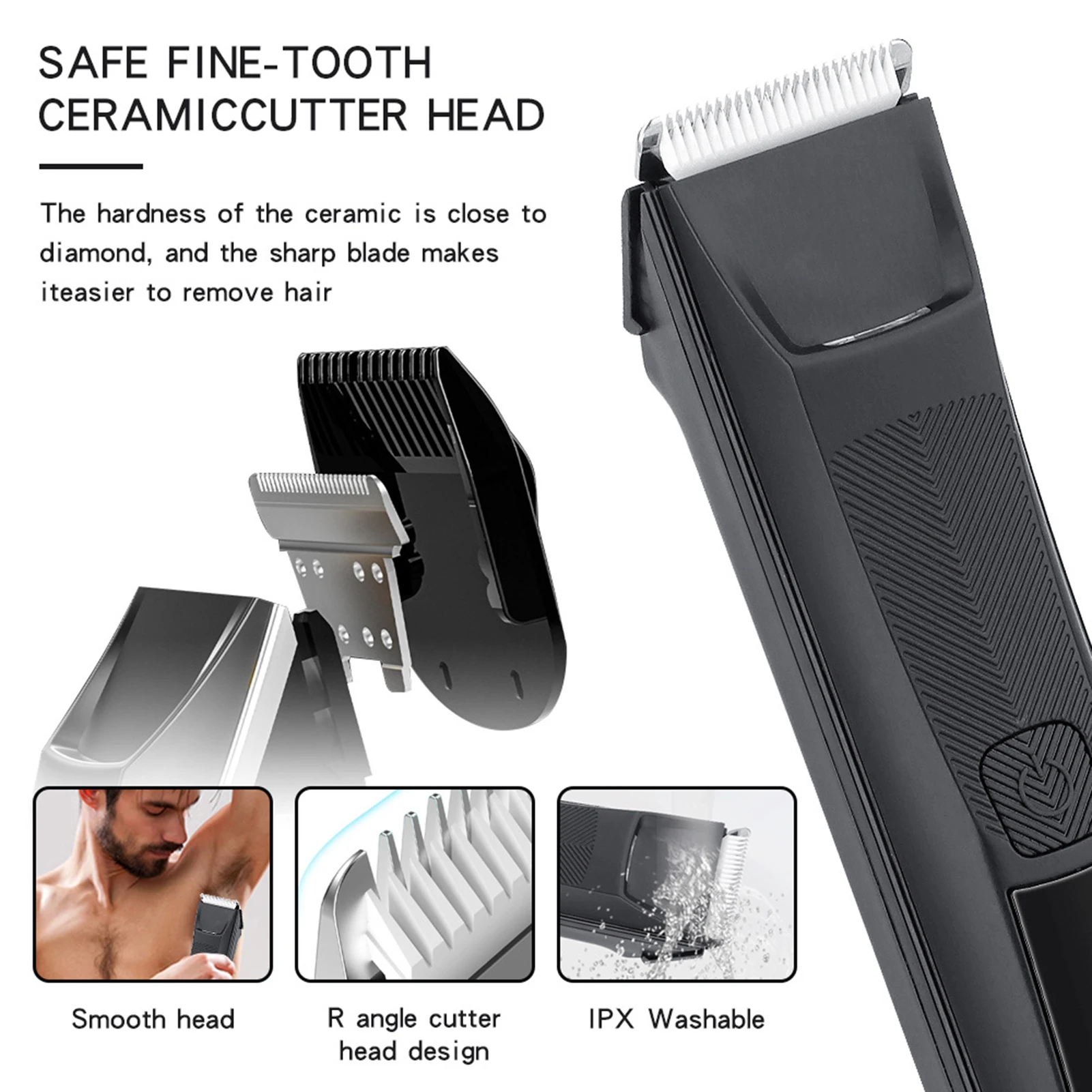 HIENA Electric Hair Trimmer Waterproof Hair Beard Shaver Professional Hair Clipper Set For Body Head Hair Removal Hair Clippers