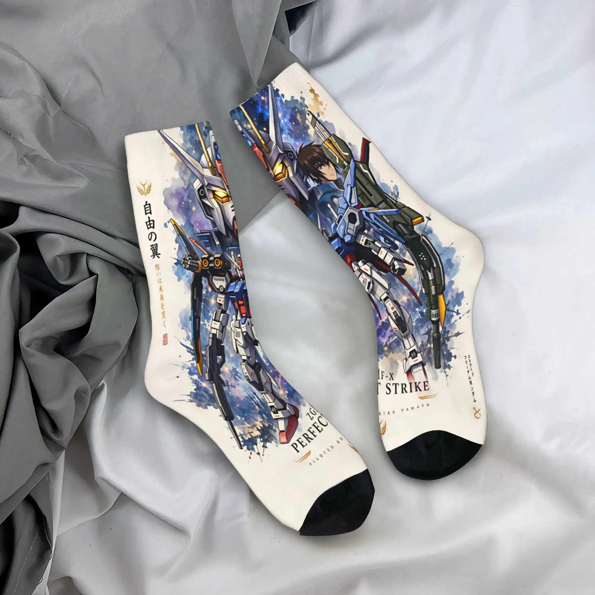Mobile Suit Gundam Stockings  Graphic Leisure Socks Winter Anti Sweat Socks Men Climbing Soft Socks