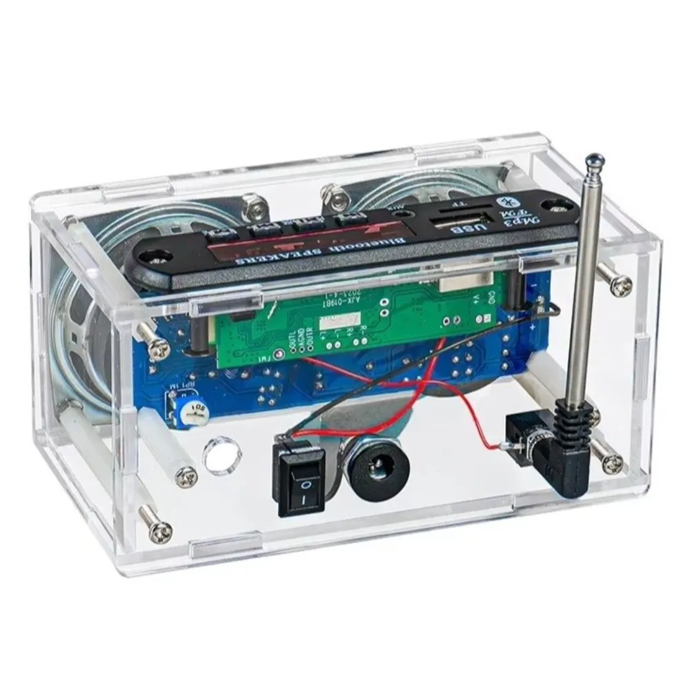 DIY Soldering DIY Bluetooth Speaker Kit FM Radio Bluetooth DIY FM Radio Kit 87.5-108MHZ DIY Speaker Kit Electronic Kit