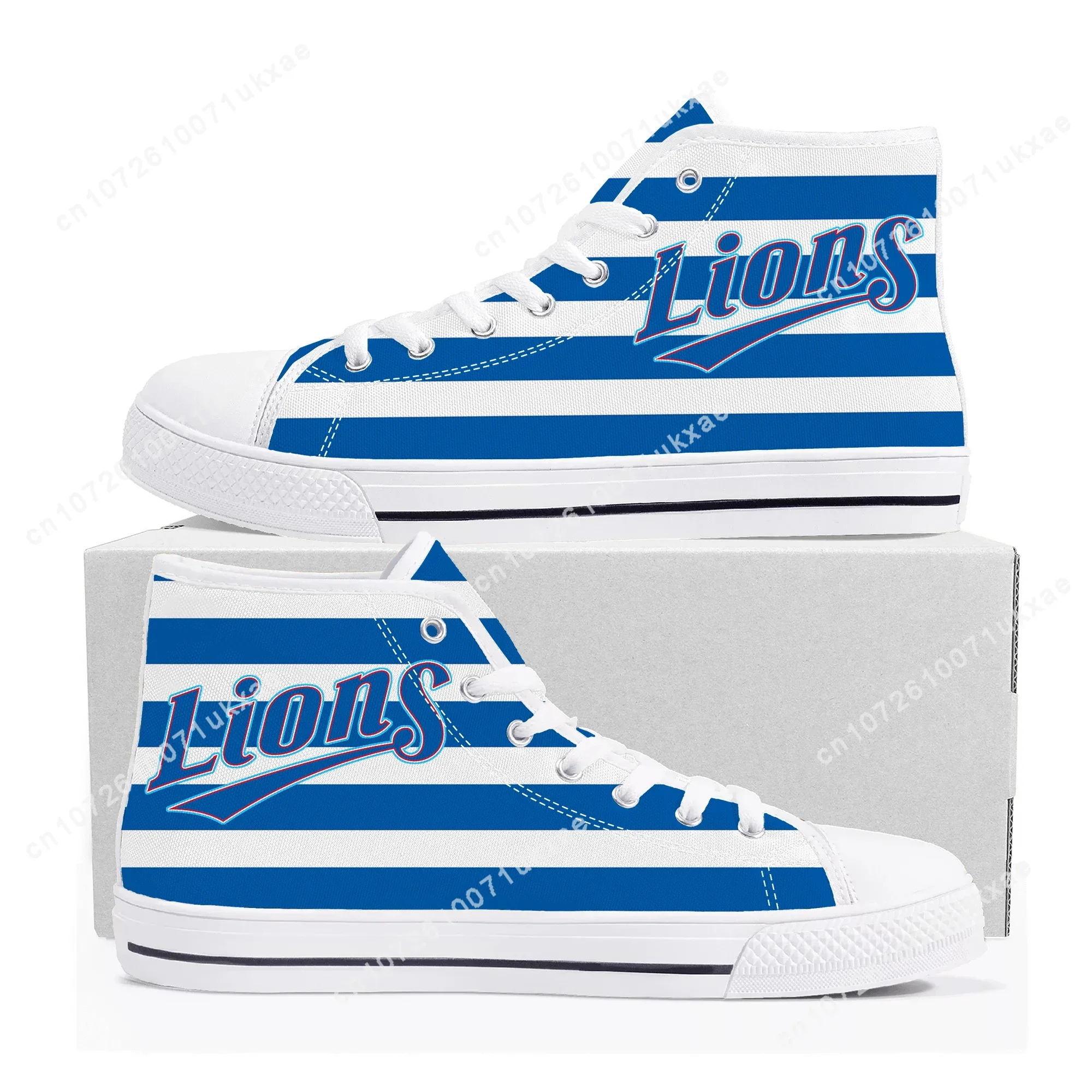 라이온즈 Daegu Lions baseball High Top Sneakers Mens Womens Teenager Canvas High Quality Sneaker Casual Custom Made Shoes Customize