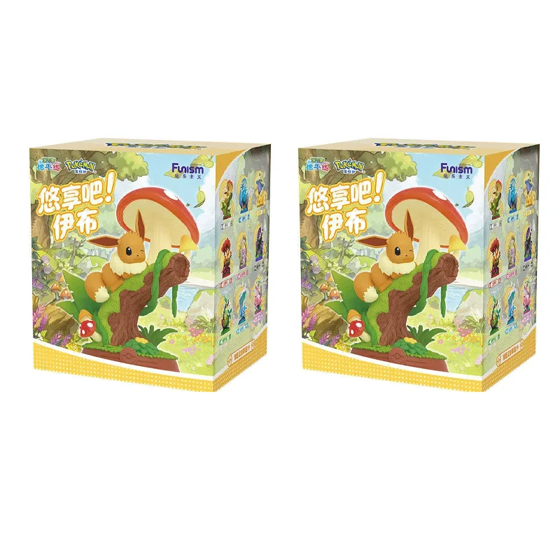 Nieuwe Funism Pokemon Eevee Blind Box Trendy Toy Perifere Desktop Beeldje Beeldje Halloween Kerst Verjaardagscadeaus