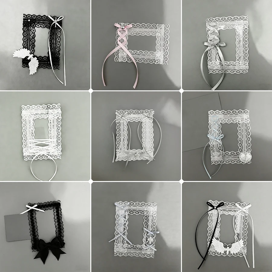1 unidad de soporte para tarjetas de fotos de encaje, para tarjetas pequeñas de 3 pulgadas, sencillo, para tarjetas de anime, dibujos animados y juegos, para colección de ídolos de clubes de fans, tarjetas pequeñas B8, tarjetas Polaroid de 3 pulgadas, tar
