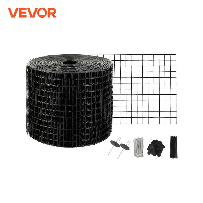 VEVOR Solar Panel Bird Guard Critter Guard Roll Kit  Stainless Steel Fasteners Solar Panel Rustproof PVC Coating Wire Roll Mesh