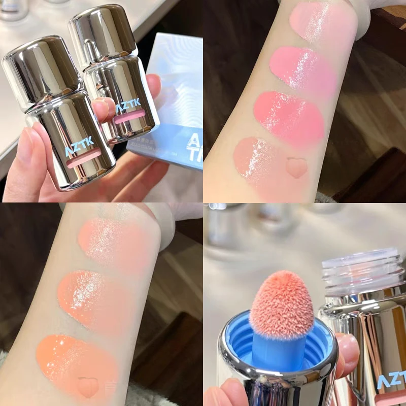 AZTK Makeup Jello Color Powder Liquid Blusher Rendering Moisturizing Beauty Expands Contracts Liquid Cheek Matt Face Cosmetics