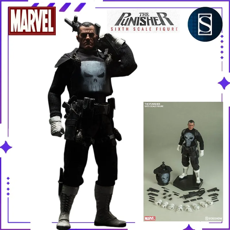 

SIDESHOW Original Authentic 1/6MARVEL Punisher Punisher Finished Product Mobile Doll Exquisite Model Handmade ToyGift Collection