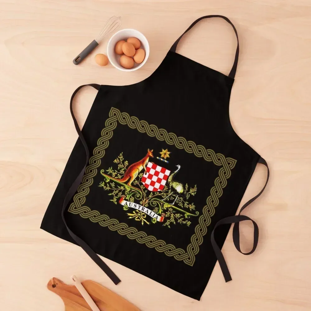 

Croatian and Australian Connection Apron Kitchens Men manicurist waterproof for women kitchen utensil Apron