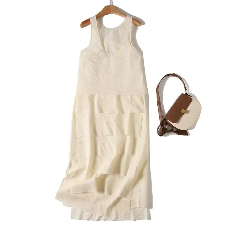 Novo outono francês caído roupas femininas em camadas estilo europeu e americano vestido colete transfronteiriço estilo minimalista