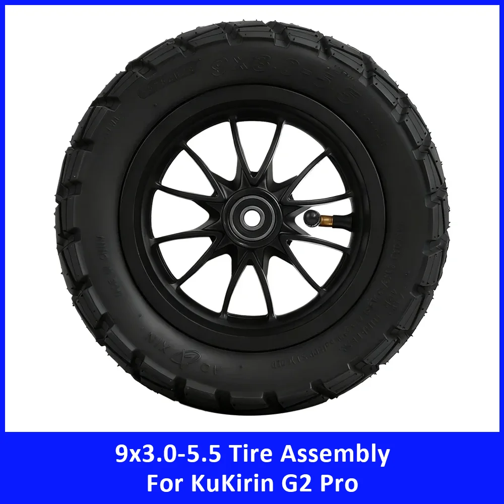 

Kickscooter 9x3.0-5.5 Tire for Kugoo Kukirin G2 Pro Electric Scooter Accessories Tyres with Wheel Hub Assembly Replacement Parts