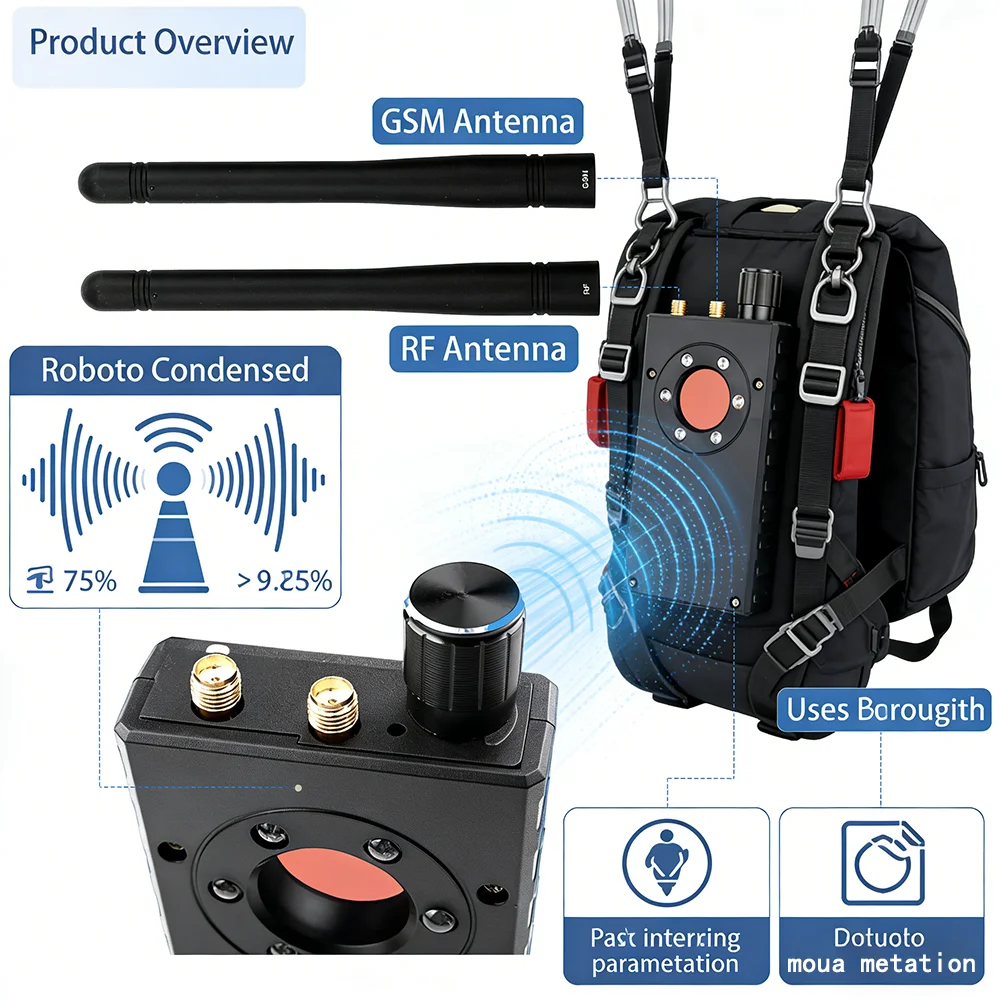 G528B Wireless RF Signal Anti Wiretapping Detector GSM Audio GPS Tracker Device Finder Bug Anti Candid Camera Locator Scan G528