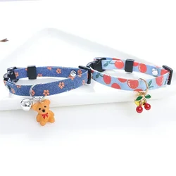 New Original Pet Collar Cloud Bear Cherry Jewelry Cat Dog Necklace Adjustable Cat Puppy Fashion Collar For Small Middle Animals