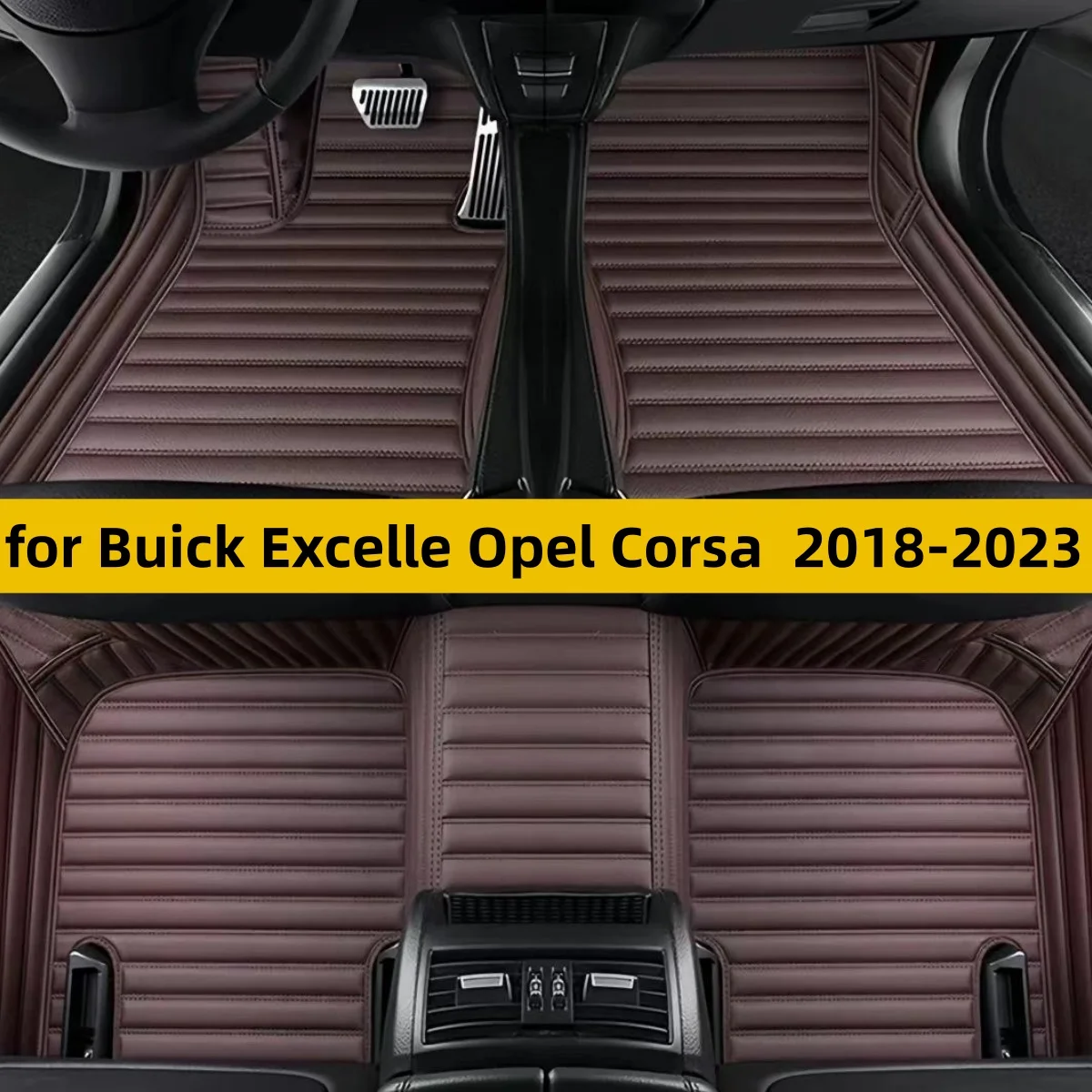 Car Floor Mat Fit for Buick Excelle Opel Corsa 2018 2019 2020 2021 2022 2023 Waterproof Wear‑Resistant Auto Floor Carpets