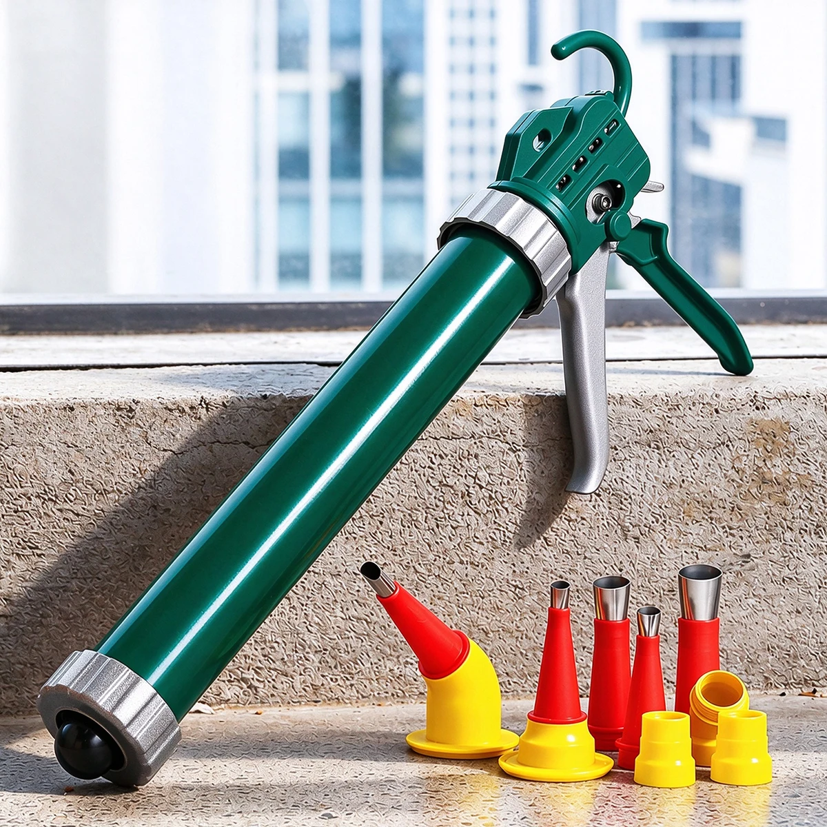 Manual Caulking Gun 32 Axis Rotary Automatic Glue Breaking Labor Saving Aluminum Alloy for Silicone Sealant Construction Tool