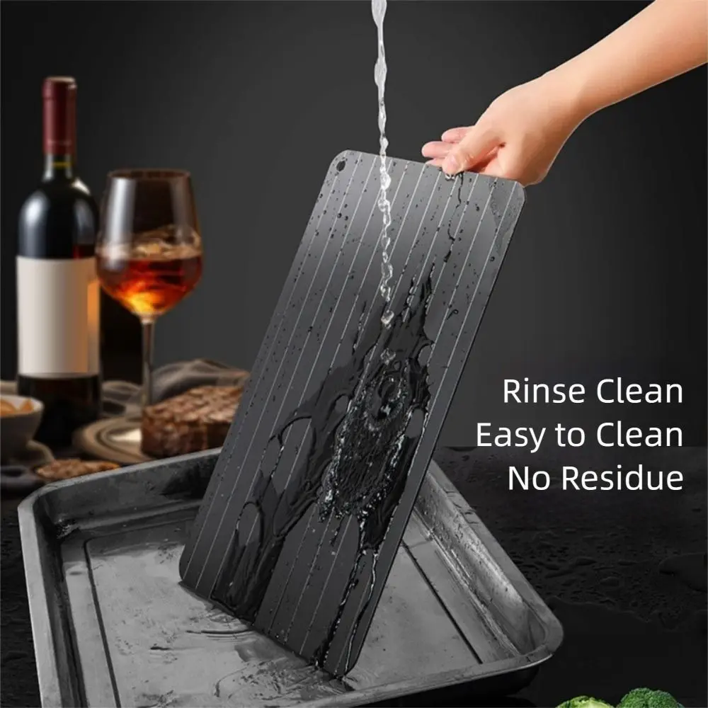 سبائك الألومنيوم صينية إزالة الجليد السريع مع تصميم الأخدود حجم كبير لوحة ذوبان كفاءة ذوبان أدوات المطبخ #5