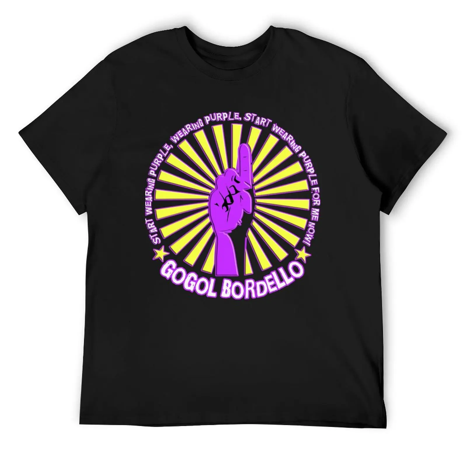 Gogol Bordello - Start Wearing Purple T-Shirt plain anime tshirt black t shirts for men