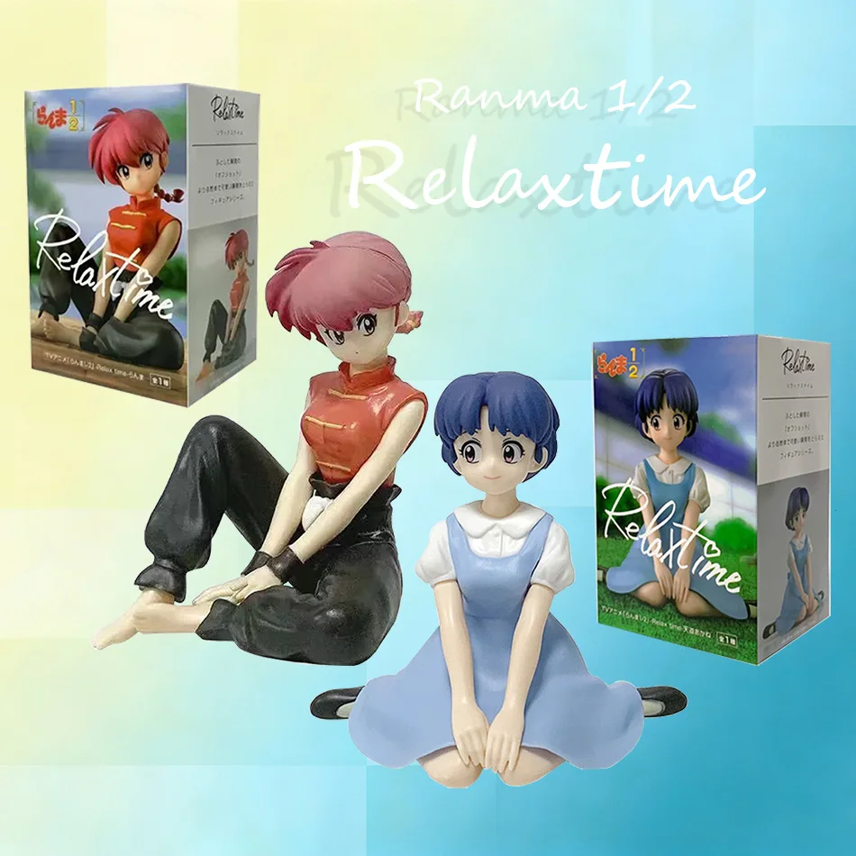 Nuevo en Existencia, Original BANDAINAMCO BANPRESTO Ranma 1/2 Relax Time Tendou Akane Ranma, Figura de PVC, Modelo Coleccionable, Regalos de Cumpleaños