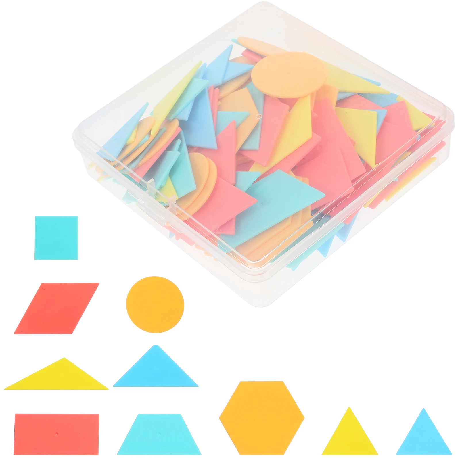 

100Pcs Geometric Learning Shape Pieces Children Educational Toys For Imagination Skills
