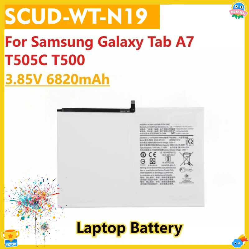 

Новый аккумулятор для ноутбука 3,85 В 6820 мАч SCUD-WT-N19 для Samsung Galaxy Tab A7 T505C T500