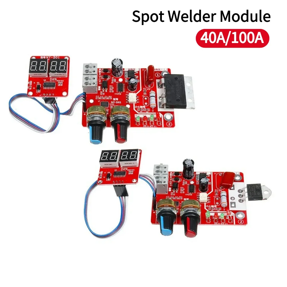 Spot Welding Machine Control Board Adjustable Time Current Spot Welder Controller Digital Display DIY Battery Accessories