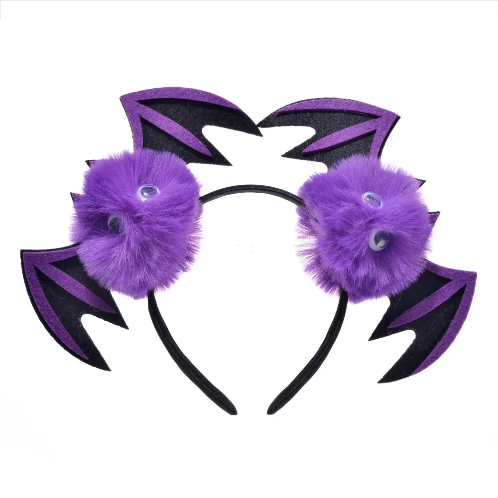 Kids Cute Devil Bat Headband Dark Style Hair Hoop Halloween Accessory Angel Devil Wing Party Prop Gothic Style Dress Up Ornament
