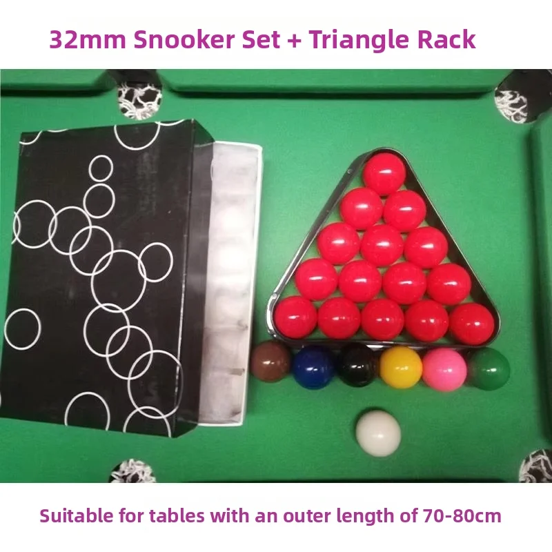 Bolas de Snooker para Crianças com Suporte Triangular para Bilhar Inglês